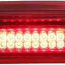 Tresound LED Third Brake Cargo Light for 2014-2018 Chevy Chevrolet Silverado & GMC Sierra 1500 2500HD 3500HD Rear High Mount Stop Lamp Red Lens Chrome Housing