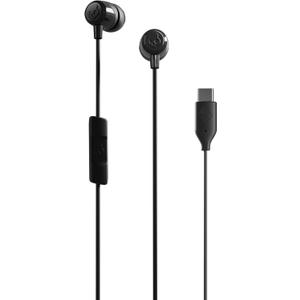 Skullcandy Jib USB-C Wired Earbuds with Noise Isolating Fit, Built-in Microphone Call and Track Control for iPhone Android, Ear Gel Sizes Included for Custom Fit - True Black