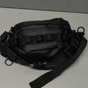 THKFISH Fishing Waist Pack Bag with Tackle Box, Small Fishing Sling Fanny Pack with Lure Kit, Fish Pliers Kit, Lip Gripper, Weigh Scale (Black)