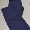Houmous Inseam Women's Cotton Bootcut Pants Inner Pocket(Tall-35 Inseam-Navy Blue, 4 Pockets, Small)
