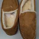 Lulex Moccasins for Men House Slippers Indoor Outdoor Plush Mens Bedroom Shoes with Hard Sole (11, Beige)