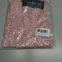 Women's Casual Ruffled V Neck Chiffon Blouse Short Sleeve Office Work Elegant Shirt Vintage Basic Tops (Pink, S)