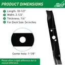 K5613-34340 Mower Blade Compatible with Ku bota 54-Inch Deck, Fits RCK54P-400Z RCK54P-781Z, High Lift Blade Replaces K5613-34340, 3 Pack