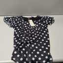 Furnex Women's Short Sleeve Tunic Shirt Pleated Mesh Blouses Summer Floral Tops Medium