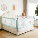 Bed Rail for Toddlers Twin Mattress Size Side Guard for Kids, 3Side Twin