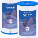 Future Way 2 Pack Type B Pool Filter Cartridge Replacement for Intex 29005E & 2500 GPH Pump, Fits Easy Set Above Ground Pools