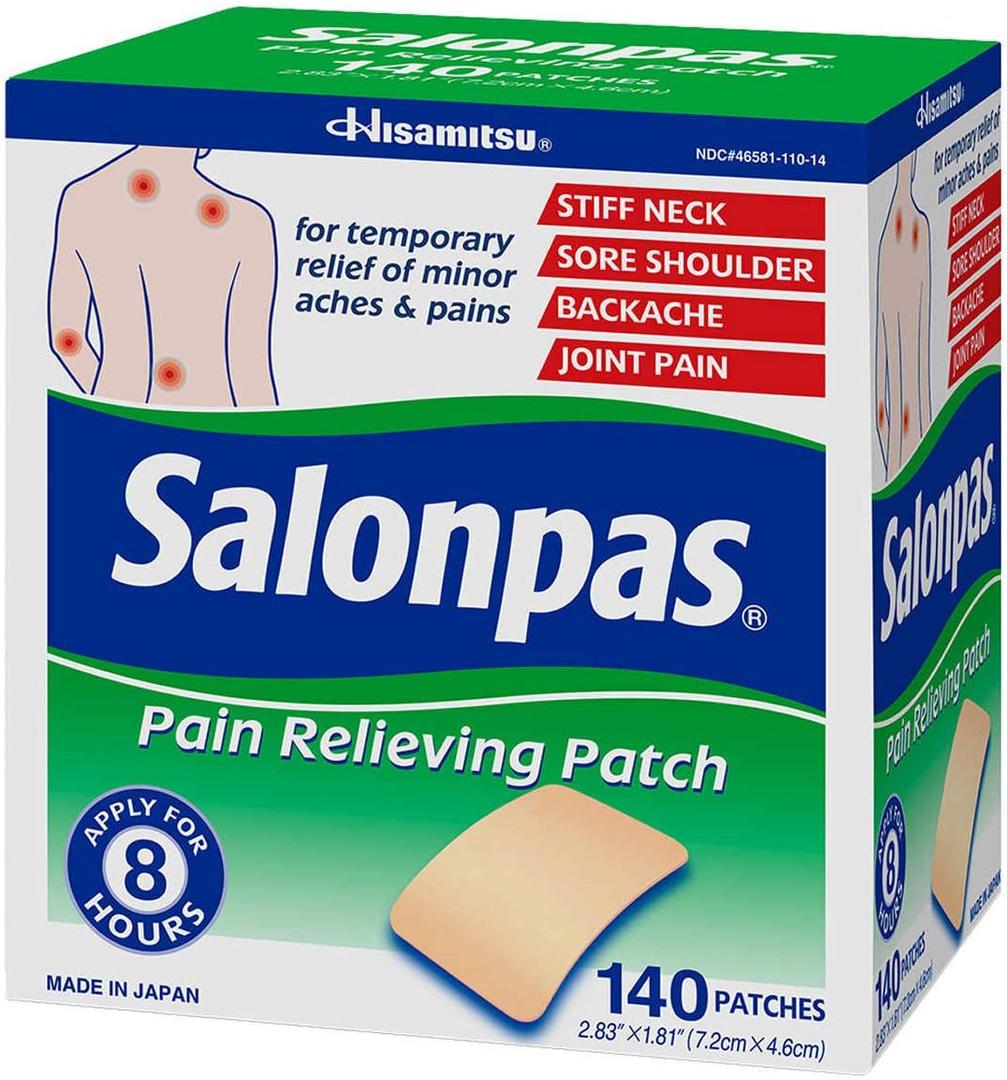Salonpas Pain Relieving Patch, 140 Patches (2 Pack) BBd: 07/2027