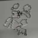 8 Pieces Princess Cookie Cutter Set, Crown, Dress, Rose, Mirror, Princess, High Heel, Castle Shapes Biscuit Molds Stainless Steel Fondant Cutters for Girls Princess Fairy Party Baking