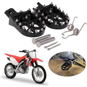 AnXin Dirt Bike Foot Pegs Motorcycle Footpegs Foot Pedals Rests CNC For CRF 110 CRF110F 2013-2024 CRF125F 2014-2024 Dirt Pit Bike Black