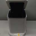 Automatic Trash Can, 4 Gallon Self Sealing and Self-Changing Smart Trash Can, Motion Sensor, Touchless Garbage can with lid for Kitchen Bathroom Bedroom, 6 Refill Rings(A1, Black Line)