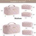 Travel Makeup Bag, Large Capacity Puffy Toiletry & Cosmetic Bag for Women (EXP 11/25/26)