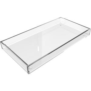 Serving Tray 10"x5" Acrylic Serving Trays Clear Decorative Platter for Appetizer, Food, Breakfast in Kitchen, Coffee Table, Bed, Living Room, 2 Pack