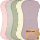 Organic Burp Cloths Baby Boy & Girl - 5-Pack Super Absorbent Cotton Burping Cloths for Babies, Soft & Plush Newborn Spit Up Rags, Infant Towels for Milk Spit Up, Unisex, Large 21" x 10" (Embrace)