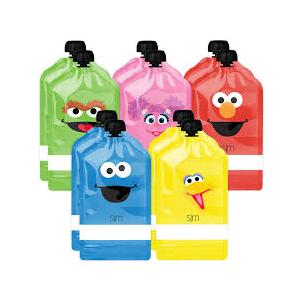 Simple Modern Sesame Street Reusable Baby Food Pouches for Toddlers | BPA Free Plastic, Food Safe, Freezer Safe | Refillable for Applesauce Yogurt & Puree Squeeze Pouch | 8pack | 5oz | Sesame Street