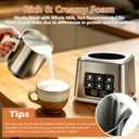 6-in-1 Electric Milk Frother and Steamer, Large Capacity & Detachable Electric Milk Frother and Warmer, Automatic Hot & Cold Foam Maker, with Stainless Steel Jug, 16.91oz/500ml for Coffee
