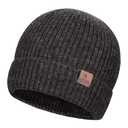 LiuSuper XXL Oversized Beanie Hat for Men and Women, Extra Large Warm Winter Cap for Big Heads, Fleece Lined & Stretchy Hat for Cold Weather Black Grey