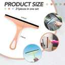 Yinder 21 Pcs Small Squeegee for Shower Glass Door 8.7" Silicone Shower Glass Window Cleaner Bathroom Squeegee for Car Windshield Window Mirror Art Class Group Craft(Colorful)