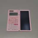 Rechargeable ROATEE 991ES MAX Scientific Calculators, CalcNote Multiview 4-Line Display with LCD Writing Tablet Notepad, Foldable Portable for Business High School College Students and Teacher(Pink)