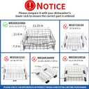 WD28X25960 Lower Dishwasher Rack Replacement Compatible with GE Dishwasher PDW7880G00SS GDWT368V55SS Dishwasher rack Assembly Part Numbers WD12X10380 WD28X10071 WD28X10073 WD28X10075 WD28X10078