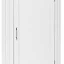 RiverRidge Somerset Corner Floor Bathroom Cabinet with Adjustable Shelf, Satin/Mirror Handles, Painted MDF, Maximizes Space in Small Bathrooms, 20.5" W x 14.5" D x 32" H, One Size
