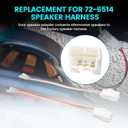 NuIth 6X9 to 6.5 inch Door Speaker Spacer W/Speaker Wire Harness for Select 2007-2014 Dodge/Jeep/Chrysler Rear Front Speaker, 6.5 inch Aftermarket Speaker Spacer Ring Installation Kit