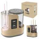 Electric Makeup Brush Cleaner Machine With Makeup Brush Dryer-Holder-Portable Automatic USB Cosmetic Brushes Cleaner Tool for All Size Beauty Makeup Brush Set, Eyeshadow, Blush Brush (brown)