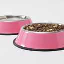 Stainless Steel Dog Bowls, Food and Water Non Slip Anti Skid Stackable Pet Puppy Dishes for Small, Medium and Large Dogs (2 Pack)