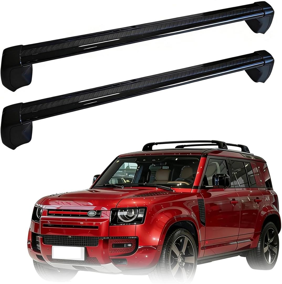 Roof Rack Cross Bars for Land Rover Defender 110 2020-2025, Heavy Duty Aluminum 200LBS Capacity Crossbar Car Carrier Luggage, Fit for Flush Side Rails