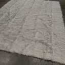 SAFAVIEH Ocean Shag Collection Area Rug - 8' x 10', Light Grey, Handmade Solid, 2.4-inch Thick Ideal for High Traffic Areas in Living Room, Bedroom (OCG101F)