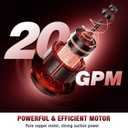 Fuel Transfer Pump 12V DC 20 GPM, High-Flow Cast Iron Heavy-Duty Pump for Gasoline, Diesel, Kerosene, Ethanol, Methanol, and Biodiesel