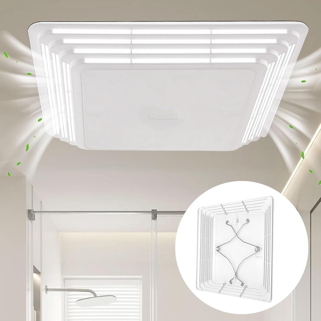 S97013576 Bathroom Exhaust Fan Cover Replacement for Broan NuTone 676, 684, 684NT, 2684F, 576-11-1/8" x 10-5/8" White Bathroom Vent Cover Grille with Springs