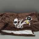 Homemate Heated Blanket Electric Throw - 50"x60" Heating Blanket Throw 1/2/4/6/8 Hours Auto-Off 10 Heat Levels Over-Heat Protection Soft Flannel Sherpa ETL Certification (09 - Chestnut(striped))