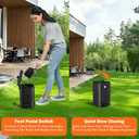 Dog Poop Trash Can Outside, 5L/1.3Gal Metal Dog Waste Trash Can with Lid, Foot Pedal, Pet Waste Container with 40 Bags, Poop Bucket with Lid Soft Close for Pet, Black