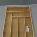 Juvale Bamboo Silverware Organizer for Drawer, Kitchen, 6 Slot Utensil Tray (17 x 11.75 x 1.75 In) (Brown)