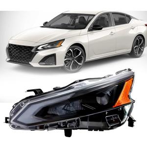 Left Headlight Assembly w/DRL Compatible with Altima SV/S/SR/SL/Platinum 2023-2024 Projector Headlamp Driver Side Black Housing Clear Lens 260609HF0C