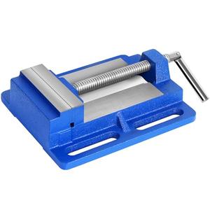 Forward Q196A 6 Inch Drill Press Vise Portable Bench Vise with Slotted Base, 6" Jaw Width