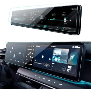 2PCS Car Screen Protector for 2024 2025 EV9 (Light/Light Long Range/Wind/Land/GT-Line) Accessories Navigation Nano Touchscreen Protector Film HD Clear Bubble Free 12.3''