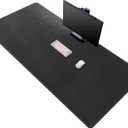 CENNBIE Leather Desk Mat, 63" x 31.4" Extra Large Desk Pad Blotter Protector, Extended Non-Slip Mouse Pad, Waterproof PU Leather Desk Mat on top of desks Large for Office and Home (Black)