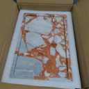 100% Natural Marble Serving Tray Luxury Marble Storage Tray for Home Decor Stone Tray for Bathroom/Kitchen/Vanity/Dresser,Plate Holder for Tissues, Candles, Towel
