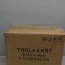 3 Drawer Metal Tool Box, Portable Metal Tool Box with EVC Liners and Latches Closure, Heavy Duty Steel Tool Chest with Ball Bearing Opening and Powder Coated Finish, Black