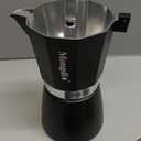 Mongdio Stovetop Espresso Maker Moka Pot, Cuban Coffee Maker Stove top coffee maker Moka Italian Espresso Greca Coffee Maker Brewer Percolator, 9 Espresso Cups, 15 oz  Black