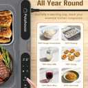 Food Warming Mat, 5s Fast Heating,Electric Warming Tray with 7 Temp 8 Timer Settings,Rollable & Portable Food Warmer for Parties,Buffet,Home and Travel Use