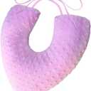 BELINOUS Lumpectomy Pillow, Mastectomy Surgery Breast Pillow, Post Surgery Pillow for Breast Cancer, Mastectomy Recovery Supplies for Sleeping & Arm Support - Breast Cancer Gifts for Woman (Purple)