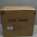 TOPIA HANGER Wooden Hangers 30 Pack, Natural Wood Clothes Hangers, Durable Coat Hanger with 360-Degree Rotatable Hook, Non-Slip Pants Bar and Shoulder Notches for Camisole Tops-CT34N30