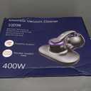 Mattress Vacuum Cleaner, Handheld UV Bed Vacuum Cleaner 16KPa & 12800 Vibrations Per/Min Upgraded Effectively Clean Up Bed, Pillows, Cloth Sofas, Carpets and Ther Fabric Surfaces (Black)