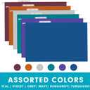 Hanging File Folders, RAZCC 60 Pack Reinforced Hanging Folders Legal Size, Designed for Bulky Files, Filing Cabinet, Adjustable Tabs, Assorted Colors