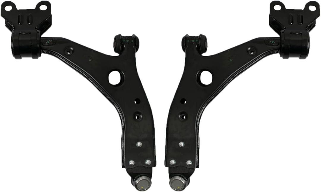 TRQ Front Lower Control Arm with Ball Joint Set 2 Piece Driver & Passenger Side Compatible with 2013-2018 Ford Focus 2014-2023 Transit Connect