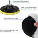 Linkstyle 11PCS 5in Wool Polishing Buffing Pad Kit, Car Polishing Kit for Drill Buffer Attachment with M14 Drill Adapter
