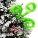KLEWEE 6 Pcs Christmas Tree Picks, 17 Inch Green Furry Christmas Picks for Tree Decorations Christmas Tree Topper Filler for Xmas Tree Wreath Decor