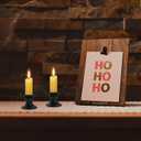 Homoyoyo Black Candle Holders for Pillar Candles: Pedestal Holders Iron Pillar Decorative Candlestick Stand for Weddings Party Halloween Christmas Home Decoration Taper, Table Mantle Firep